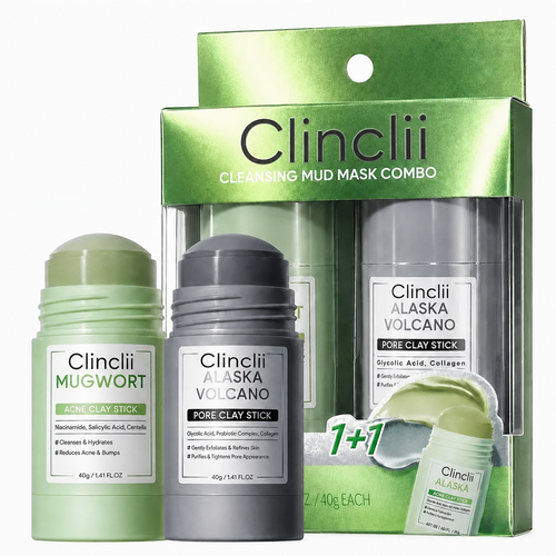 The Dual Clay System For Pores, Oil & Blemish-Prone Skin.
